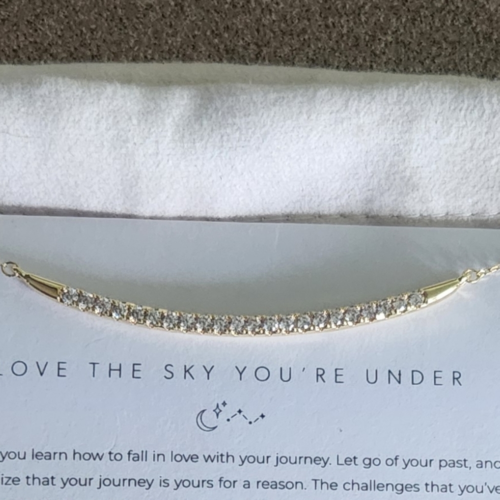 Brynn Anthony Necklace- gold Love the Sky You're Under message
